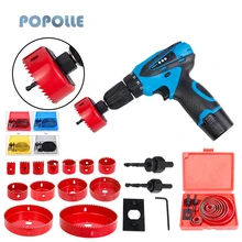POPOLLE Woodworking Hole Opener Set Plastic Lamp Tube PVC Gypsum Board Drill Bit Wood Gun Drill Reamer Cup Saw 19-127mm Set
POPOLLE Woodworking Hole Opener Set Plastic Lamp Tube PVC Gypsum Board Drill Bit Wood Gun Drill Reamer Cup Saw 19-127mm Set