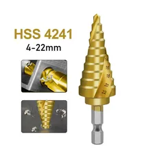 4-22mm HSS Spiral Fluted Step Cone Drill Bit Titanium Carbide Mini Hole Cutter Deburring Chamfering Bench Drill Power Tools Dril
4-22mm HSS Spiral Fluted Step Cone Drill Bit Titanium Carbide Mini Hole Cutter Deburring Chamfering Bench Drill Power Tools Dril