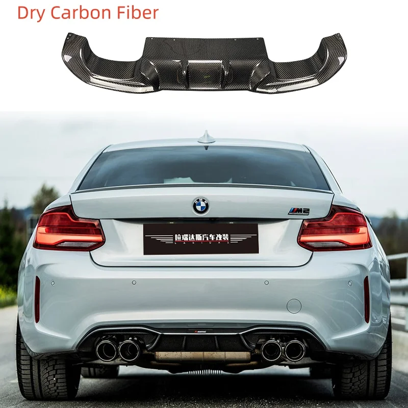 

AK Style сухое углеродное волокно задний диффузор для F87 M2 M2C высококачественные аксессуары для тюнинга автомобиля Комплект кузова заднего бампера 2016-2020