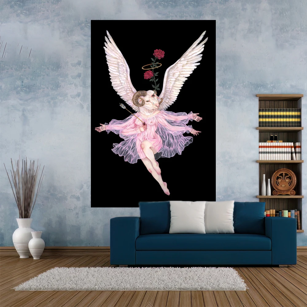 Creative Painting Tapestry Boho Angel Sheep Printed Wall Hanging Carpet Bedroom Or Home For Decoration Party Backdrop Dorm Decor
Creative Painting Tapestry Boho Angel Sheep Printed Wall Hanging Carpet Bedroom Or Home For Decoration Party Backdrop Dorm Decor