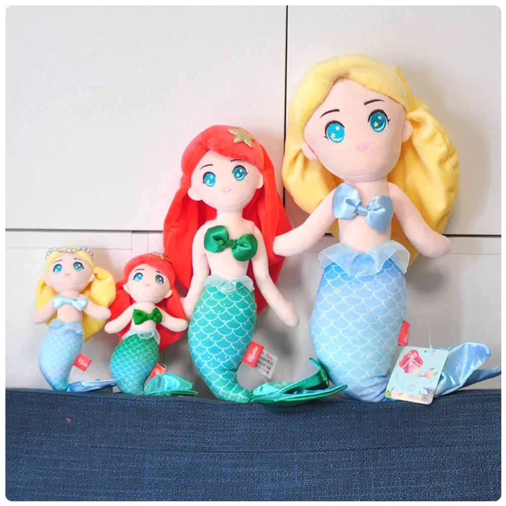 

Cartoon character original mermaid Rapunzel plush toy children's doll sleeping pillow girl gift