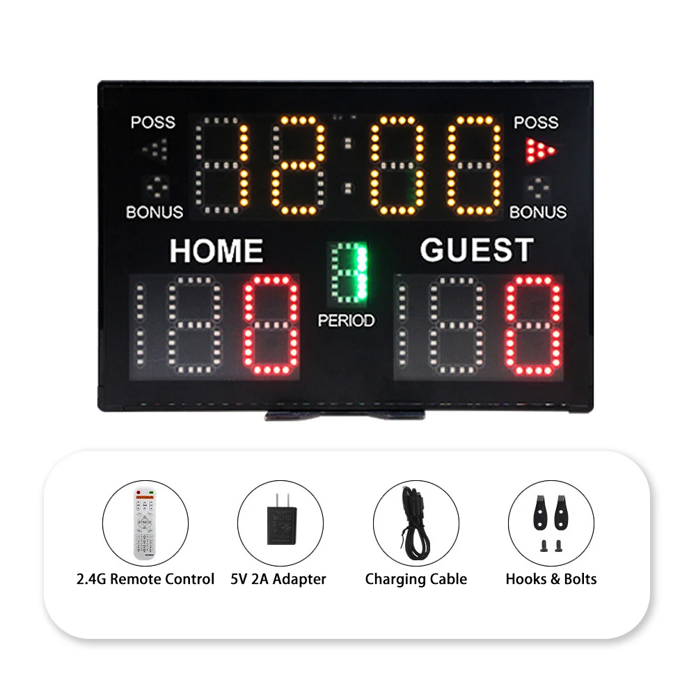 Indoor Digital LED Scoreboard Tabletop Score Board for Basketball Volleyball Tennis Boxing Match Game
Indoor Digital LED Scoreboard Tabletop Score Board for Basketball Volleyball Tennis Boxing Match Game