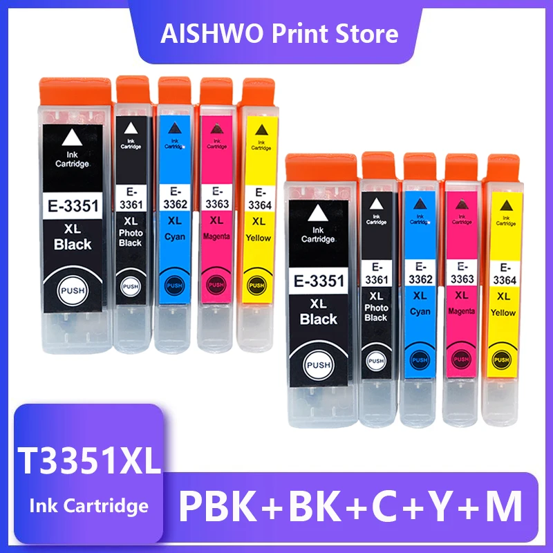 

Compatible for EPSON 33XL 33 Ink Cartridge For T3351 T3361 Expression Premium XP 530 540 630 640 635 645 830 900 Printer