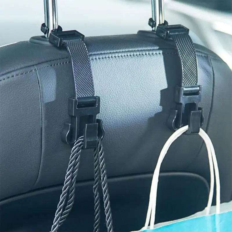 

Car Seat Headrest Hooks Multifunction Innovative Strong Durable Backseat Headrest Hanger Storage Holder For Handbags