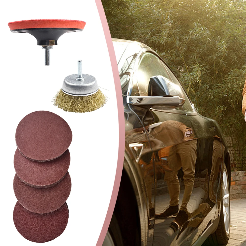 BACKING PAD WIRE DRILL BRUSH Car Accessories Hook & Loop Hook & Loop BACKING PAD Mix Grit Drill Attachment For Car
BACKING PAD WIRE DRILL BRUSH Car Accessories Hook & Loop Hook & Loop BACKING PAD Mix Grit Drill Attachment For Car