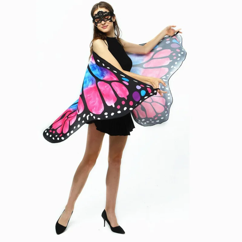 

Butterfly Wings Cape Peacock Shawl Wraps Gifts Rave Festival Clothing Belly Dancing Accessories Dance Wear Fairy Costume