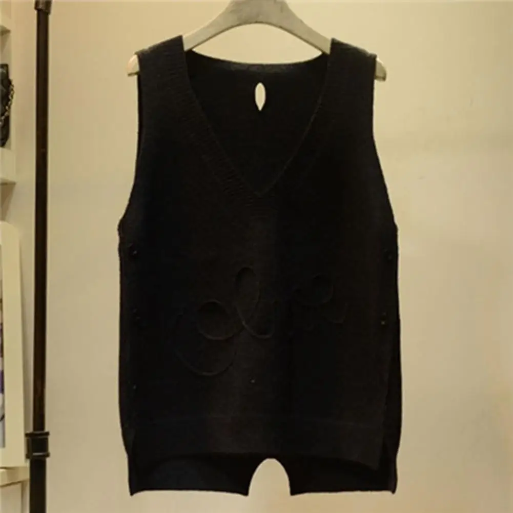 Spring Autumn Winter Vest Women's V-neck Sleeveless Sweater Vest with High Low Hem Side Buttons Spring for All-match for Women
Spring Autumn Winter Vest Women's V-neck Sleeveless Sweater Vest with High Low Hem Side Buttons Spring for All-match for Women