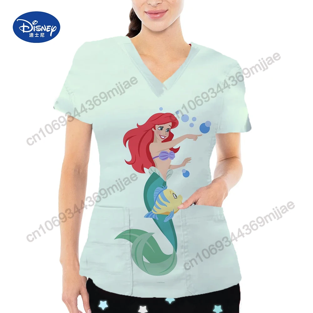 V-neck Woman Clothing Nurse Uniform Tshirt Disney Korean Fashion Woman Blouse 2023 Pocket Women's -shir T Shirt for Women Yk2
V-neck Woman Clothing Nurse Uniform Tshirt Disney Korean Fashion Woman Blouse 2023 Pocket Women's -shir T Shirt for Women Yk2