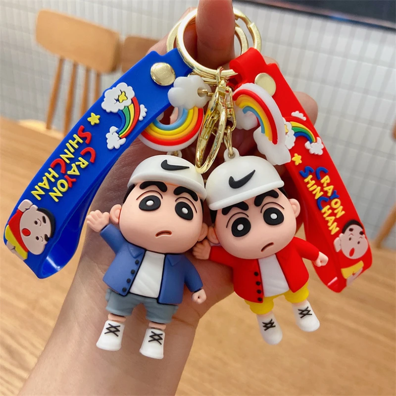 

Kawaii Crayon маленькая новая кукла брелок для ключей Творческий аниме мультфильм автомобиль ключи милые сумки кулон оптовая продажа подарки на день рождения для детей