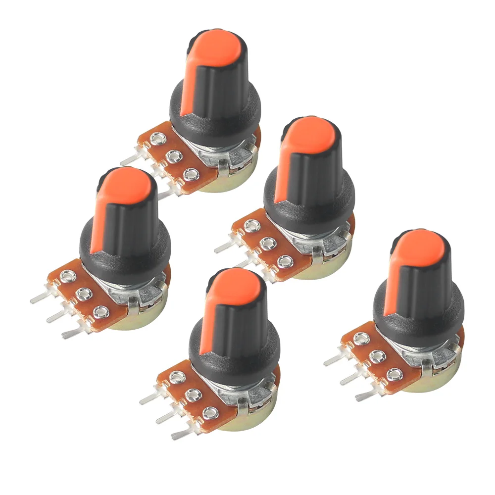 5Set WH148 15mm 3pin Linear Potentiometer 1K 2K 5K 10K 20K 50K 100K 250K 1M with Orange AG2 Knob Cap Potentiometers Kit
5Set WH148 15mm 3pin Linear Potentiometer 1K 2K 5K 10K 20K 50K 100K 250K 1M with Orange AG2 Knob Cap Potentiometers Kit