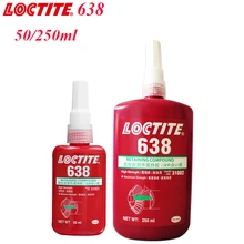 Anaerobic Adhesive 50/250ml Loctite 638 RETAINING COMPOUND High Strength High Temperature Oil Resistance Sealing Glue
Anaerobic Adhesive 50/250ml Loctite 638 RETAINING COMPOUND High Strength High Temperature Oil Resistance Sealing Glue