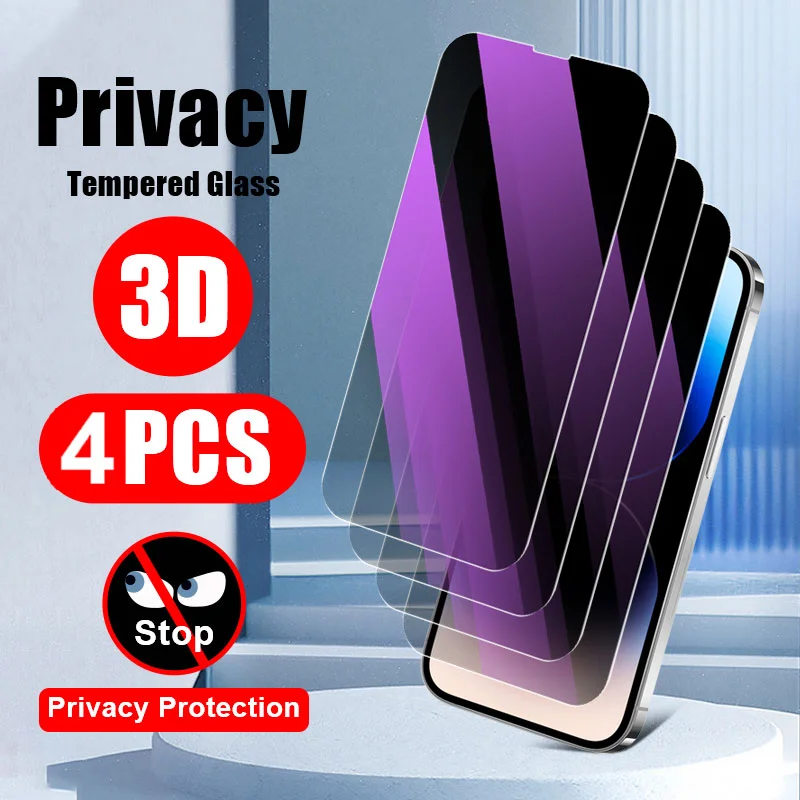 

4 шт. Защитное стекло для смартфона iPhone 15 14 Plus с защитой от синего света для iPhone 11 Pro 12 13 Mini X XR XS Max