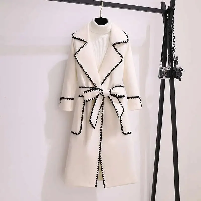 2023 New Spring And Autumn Woolen Coat Women's Large Size Women's Fat Sister Korean Version Of Thin Fashion Long Dayi 
2023 New Spring And Autumn Woolen Coat Women's Large Size Women's Fat Sister Korean Version Of Thin Fashion Long Dayi