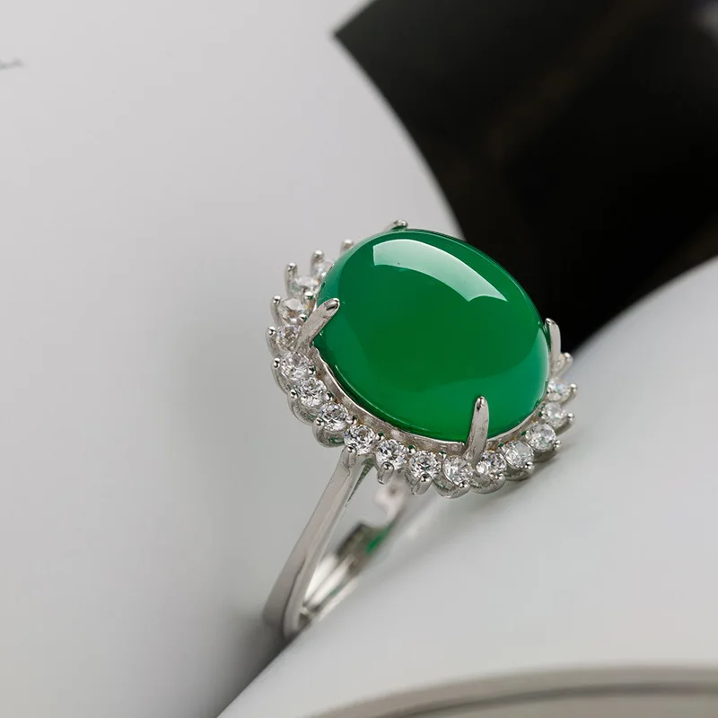 Synthetic chalcedony ring emerald national wind opening adjustable ring mother's day gift for mother
Synthetic chalcedony ring emerald national wind opening adjustable ring mother's day gift for mother