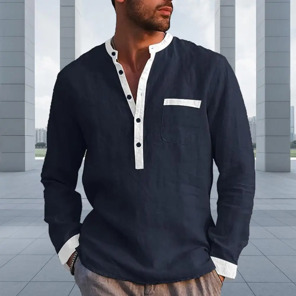 Casual Shirt Stylish Men's Henley Collar Pullover Slim Fit Soft Fabric for Daily Commute Casual Spring/fall Outfits Soft Men Top
Casual Shirt Stylish Men's Henley Collar Pullover Slim Fit Soft Fabric for Daily Commute Casual Spring/fall Outfits Soft Men Top