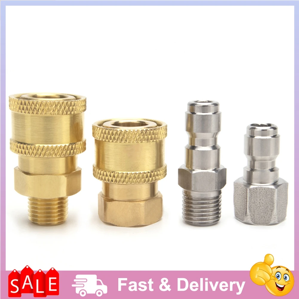 

Pressure Washer Connector Coupling Quick Release Adapter 1/4Inch Male Fitting Connection Car Washing Garden Joints Accessories