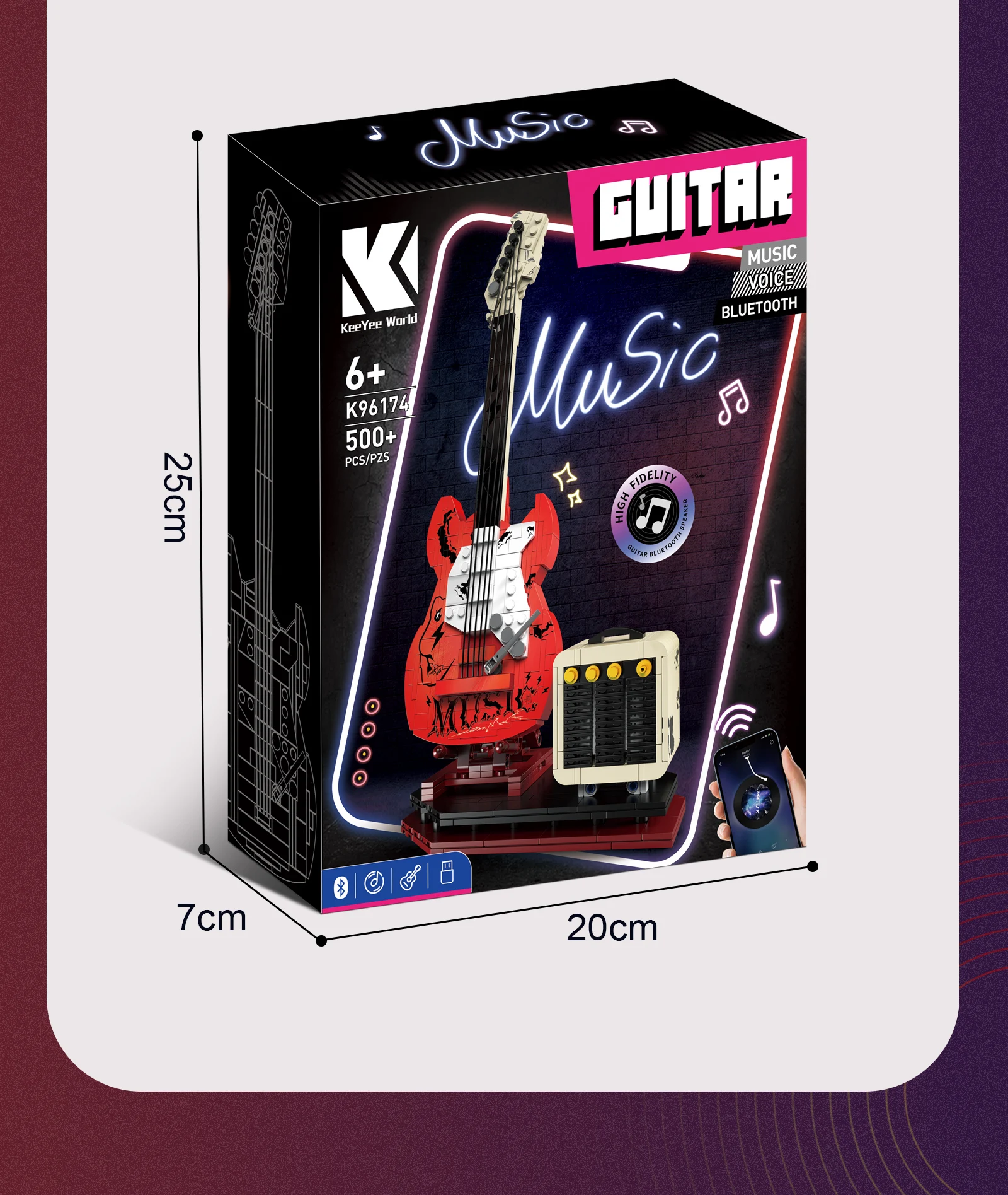 Artist Guitar APP Control Building Blocks Bricks Technical With Bluetooth Audio USB Gift Music Playback Adult Toys Festival Gift Artist Guitar APP Control Building Blocks Bricks Technical With Bluetooth Audio USB Gift Music Playback Adult Toys Festival Gift