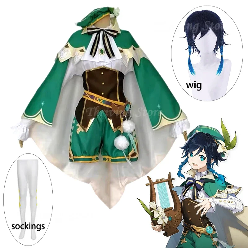 Genshin Cosplay Genshin Impact Twenty Cosplay Costume Barbatos Uniform Dress Wig Halloween Carnival Costume for Women
Genshin Cosplay Genshin Impact Twenty Cosplay Costume Barbatos Uniform Dress Wig Halloween Carnival Costume for Women