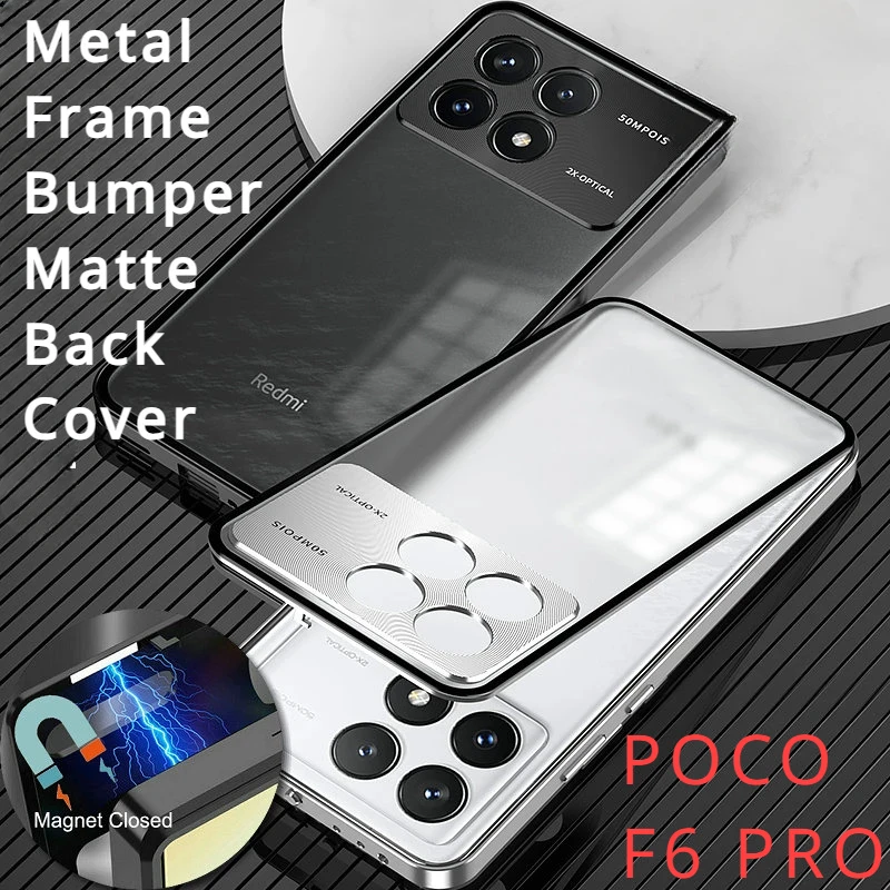 Чехол для телефона POCO F6 PRO, роскошный бампер из алюминиевого сплава с магнитной застежкой, металлическая матовая задняя крышка для Xiaomi POCO F6 PRO, чехлы
Чехол для телефона POCO F6 PRO, роскошный бампер из алюминиевого сплава с магнитной застежкой, металлическая матовая задняя крышка для Xiaomi POCO F6 PRO, чехлы
