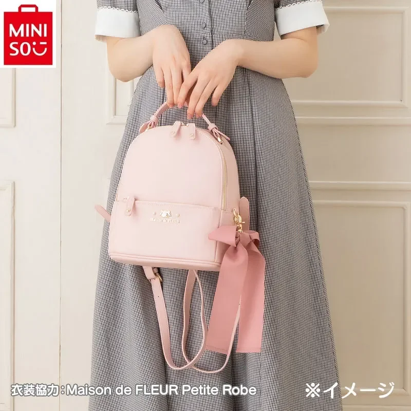 

MINISO Sanlrio Cartoon Cute Helli Kitty Jade Guigou Kuromi Student Waterproof Backpack Sweet Versatile Children's Backpack