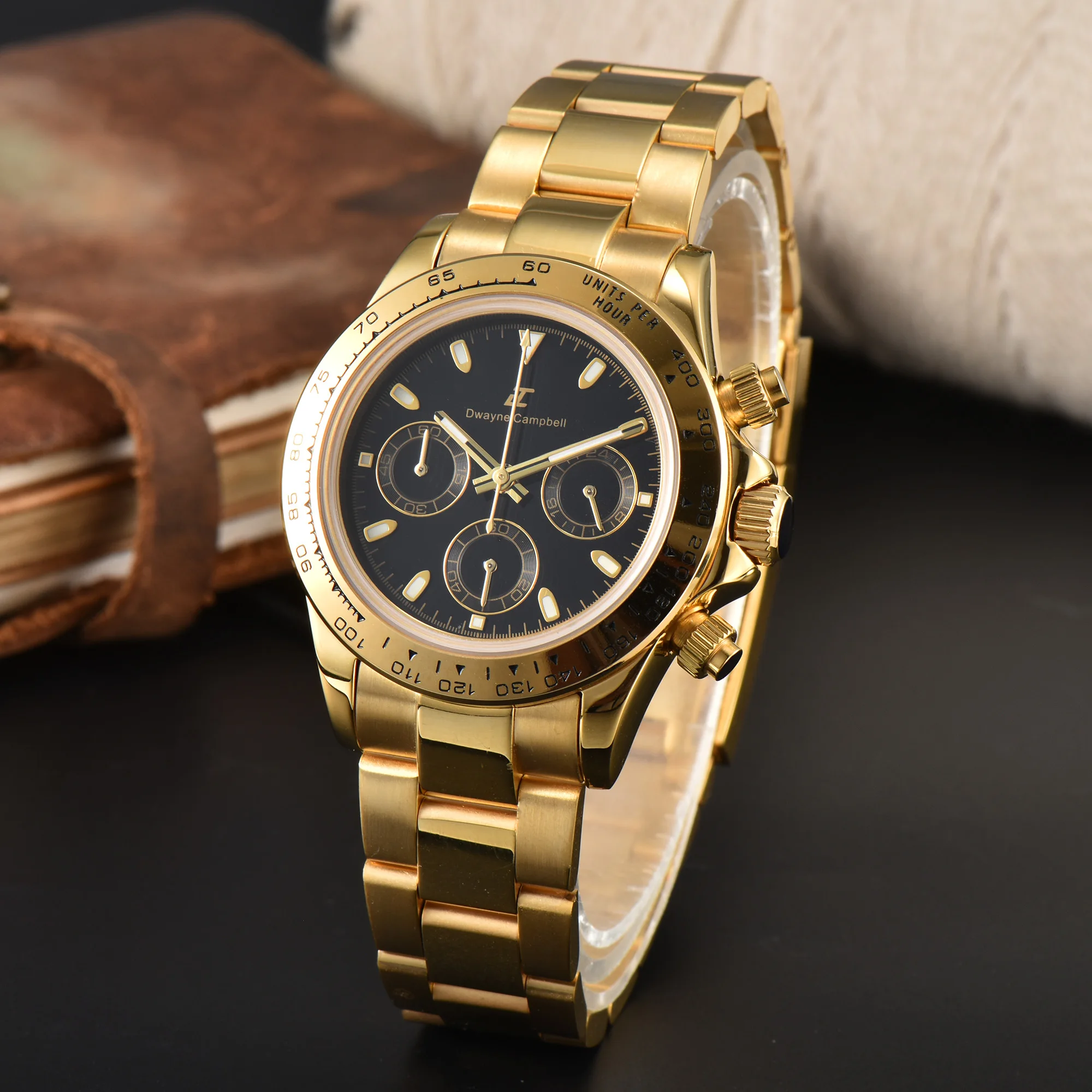 2023 Japan Miyota VK63 Quartz Movement Luxury Gold18K 316L Stainless steel Watch three eye timing code DTN style Sapphire Watch
2023 Japan Miyota VK63 Quartz Movement Luxury Gold18K 316L Stainless steel Watch three eye timing code DTN style Sapphire Watch
