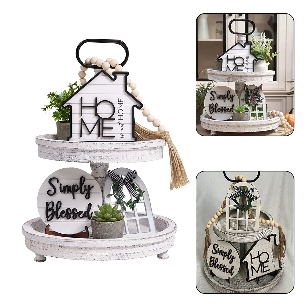 Wooden Rustic Layered Tray Decorations Set Farmhouse Home Kitchen Ornament Pendant Wooden Storage Tray Plate Home Decor
Wooden Rustic Layered Tray Decorations Set Farmhouse Home Kitchen Ornament Pendant Wooden Storage Tray Plate Home Decor