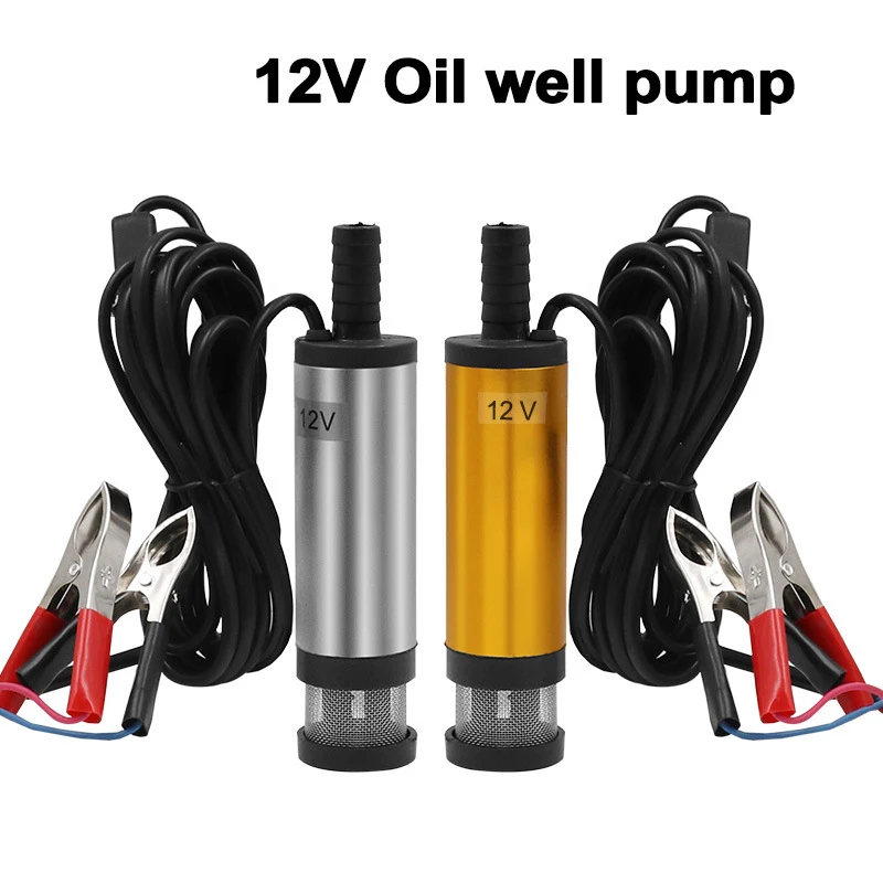 

38mm 51mm Electric Car Oil Pump 12V 24V For Pumping Diesel Oil Water Submersible Aluminum Alloy Shell 12L/min Fuel Transfer Pump