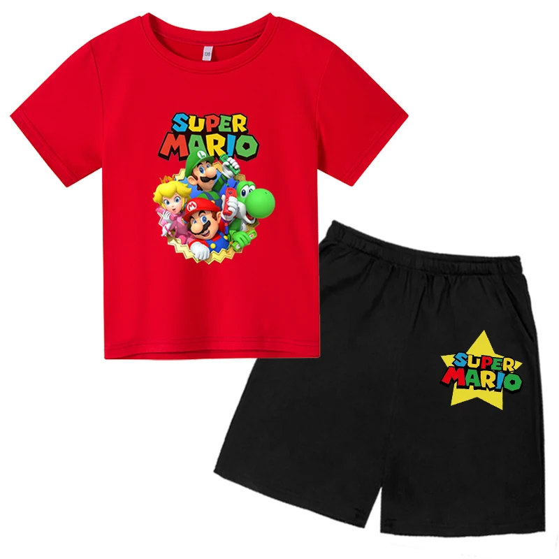 Детская одежда, летние модные футболки и брюки в стиле Super Mario, комплекты из двух предметов для детей, костюмы в стиле Харадзюку для маленьких мальчиков, шорты в стиле Марио, рукава
Детская одежда, летние модные футболки и брюки в стиле Super Mario, комплекты из двух предметов для детей, костюмы в стиле Харадзюку для маленьких мальчиков, шорты в стиле Марио, рукава