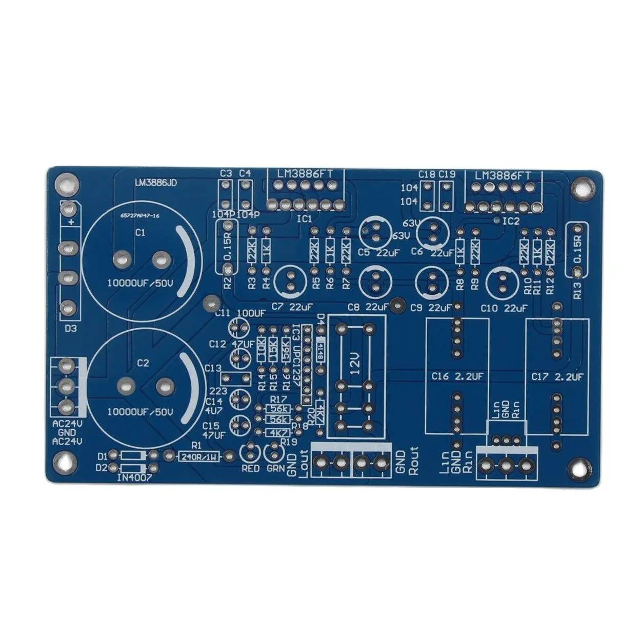 LM3886 HiFi Stereo 2.0 Two Channel Power Amplifier Board PCB With Speaker Protection Function
LM3886 HiFi Stereo 2.0 Two Channel Power Amplifier Board PCB With Speaker Protection Function