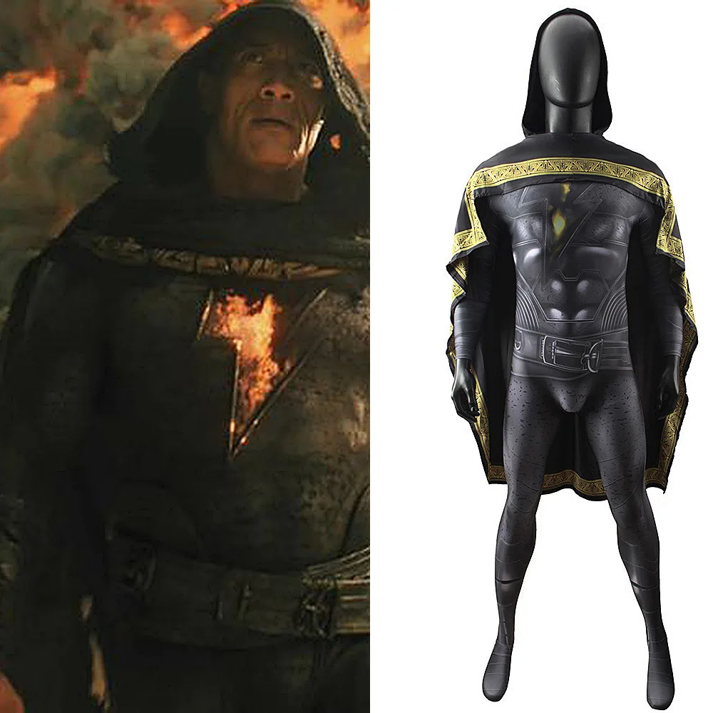 Halloween Carnival Superhero Black Adam Cosplay Costume 3D Spandex Printing Muscle Jumpsuit New Armor Suit
Halloween Carnival Superhero Black Adam Cosplay Costume 3D Spandex Printing Muscle Jumpsuit New Armor Suit