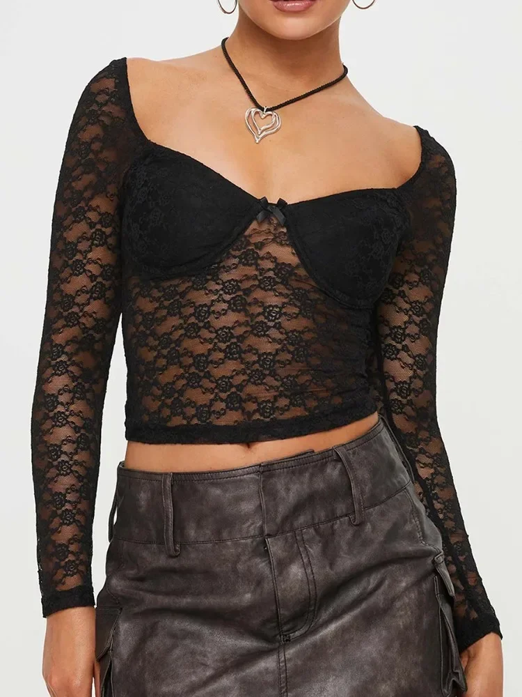 2024 Retro Women's Long Sleeved Top, Slim Fit, Sweet Collar, Lace Flower Embroidery, 3D Bow, Transparent Short T-shirt Top YDL13
2024 Retro Women's Long Sleeved Top, Slim Fit, Sweet Collar, Lace Flower Embroidery, 3D Bow, Transparent Short T-shirt Top YDL13