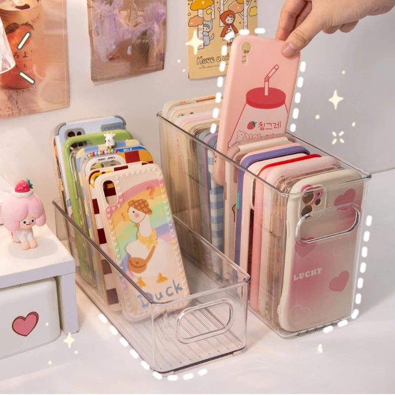 Transparent Phone Case Organizer Storage Box Desktop Acrylic Sundries Storage Basket Cosmetics Small Rack
Transparent Phone Case Organizer Storage Box Desktop Acrylic Sundries Storage Basket Cosmetics Small Rack