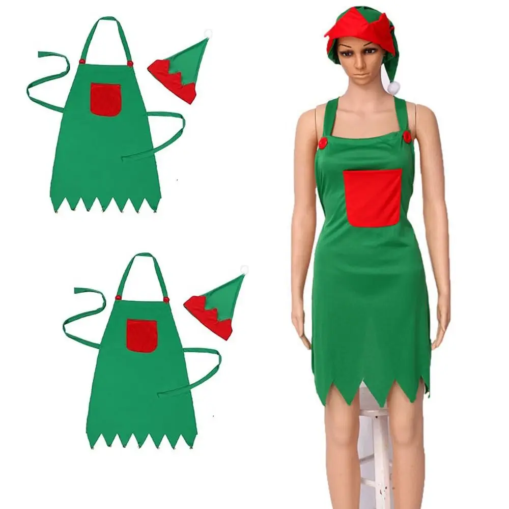Costume Christmas Apron and Hat Cute Non-Woven Cosplay Green Apron photography Props Funny Party Props Christmas
Costume Christmas Apron and Hat Cute Non-Woven Cosplay Green Apron photography Props Funny Party Props Christmas