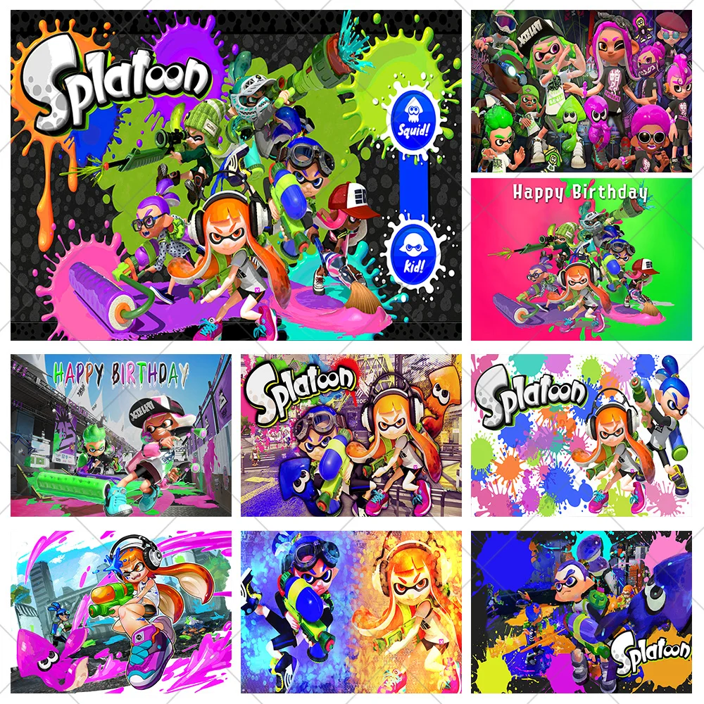 PHOTURT Splatoon Backdrop Kids Birthday Party Photography Backgrounds Colorful Spraying Studio Photo Decoration Props
PHOTURT Splatoon Backdrop Kids Birthday Party Photography Backgrounds Colorful Spraying Studio Photo Decoration Props