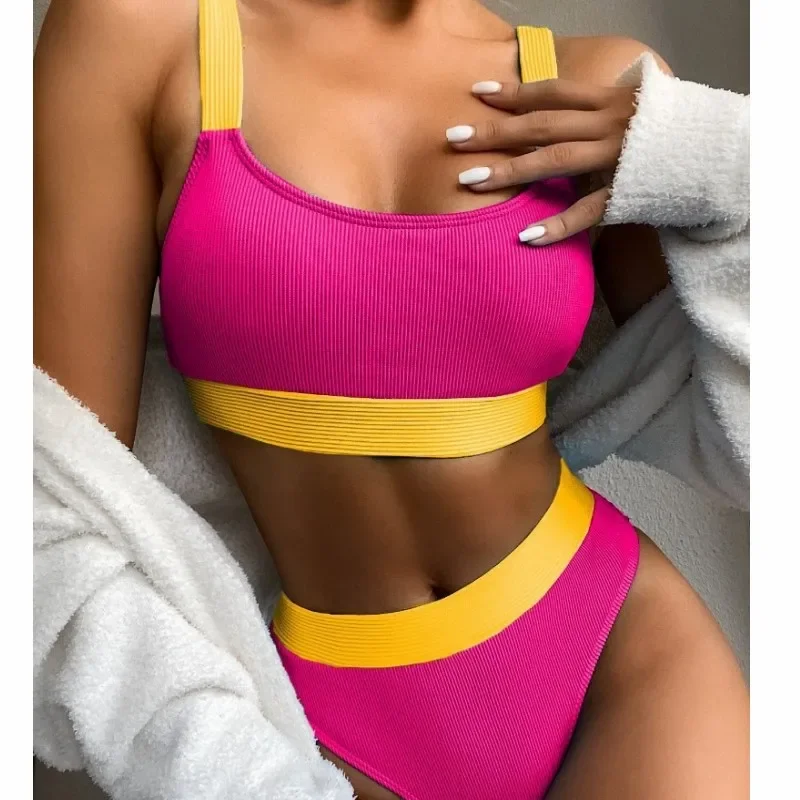 

2024 New Women Swimwears High Waist Bikini Woman Swimsuit Sexy Swimsuits Lady Bikini Suits Beach Swimwear Summer Bikinis Set