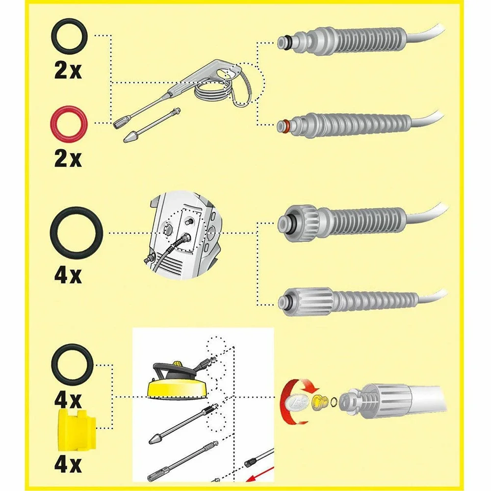 Nozzles Pressure Washer O-Ring Nozzle Set Spare Parts 2.640-729.0 Kit Large/Medium/Small Washer For Karcher K 1400-4F-TR
Nozzles Pressure Washer O-Ring Nozzle Set Spare Parts 2.640-729.0 Kit Large/Medium/Small Washer For Karcher K 1400-4F-TR