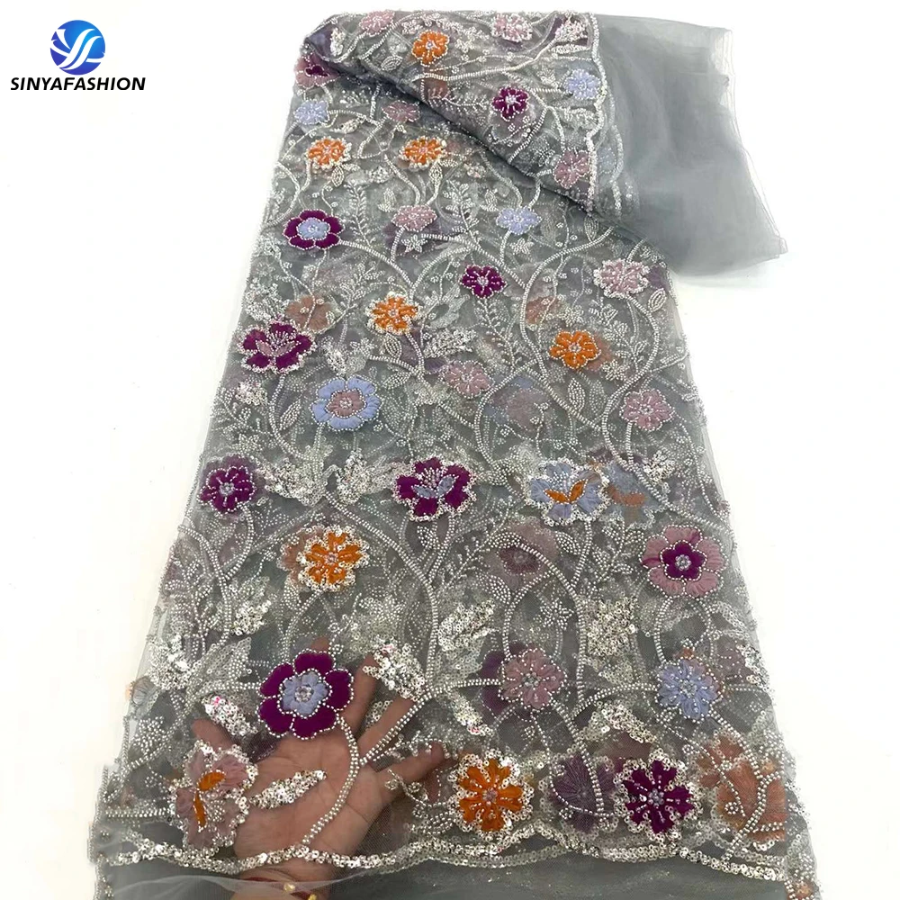 Sinya Gray 3D Flower Red Green African Nigerian Lace Fabrics Royal Blue Wedding Bridal Dress Heavy Beaded Lace Fabrics Luxury
Sinya Gray 3D Flower Red Green African Nigerian Lace Fabrics Royal Blue Wedding Bridal Dress Heavy Beaded Lace Fabrics Luxury