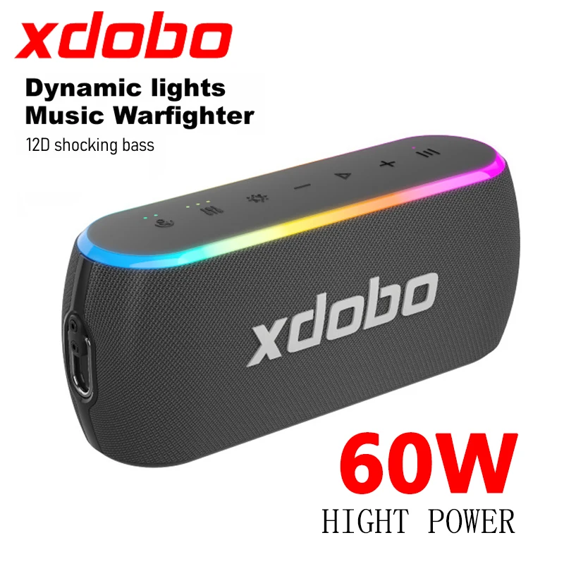 XDOBO X8 III 60W High-Power BT Speaker 6600mAh Battery 12 Hours Play Time Super Bass Sound TWS Waterproof IPX7 RGB Light Boombox
XDOBO X8 III 60W High-Power BT Speaker 6600mAh Battery 12 Hours Play Time Super Bass Sound TWS Waterproof IPX7 RGB Light Boombox