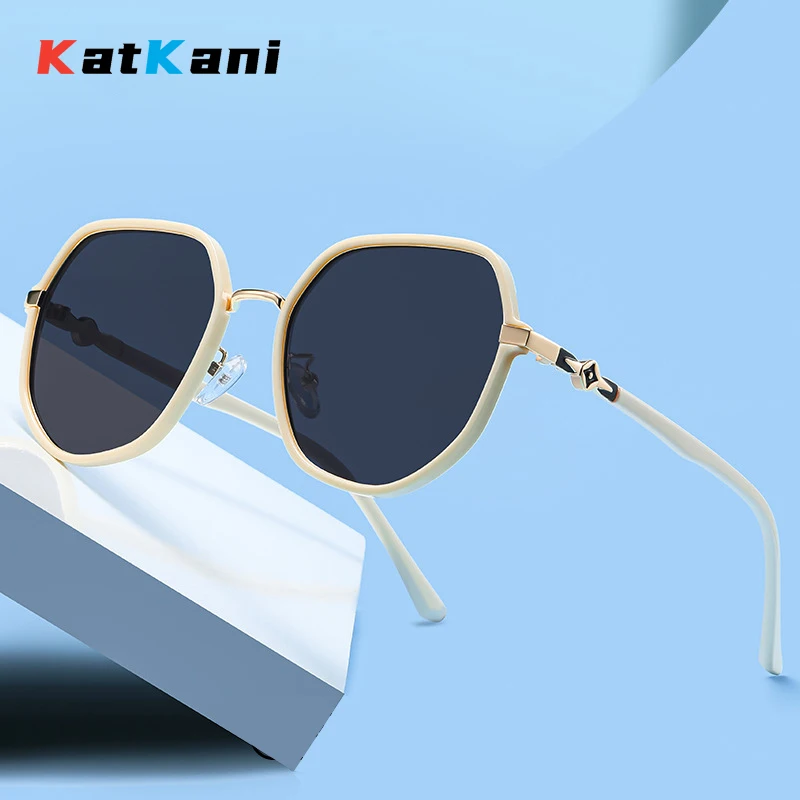 

KatKani New Retro Fashion Eyewear Luxury Optical Prescription Glasses Frame Polarized Sunglasses Woman Eyeglasses Large Siz