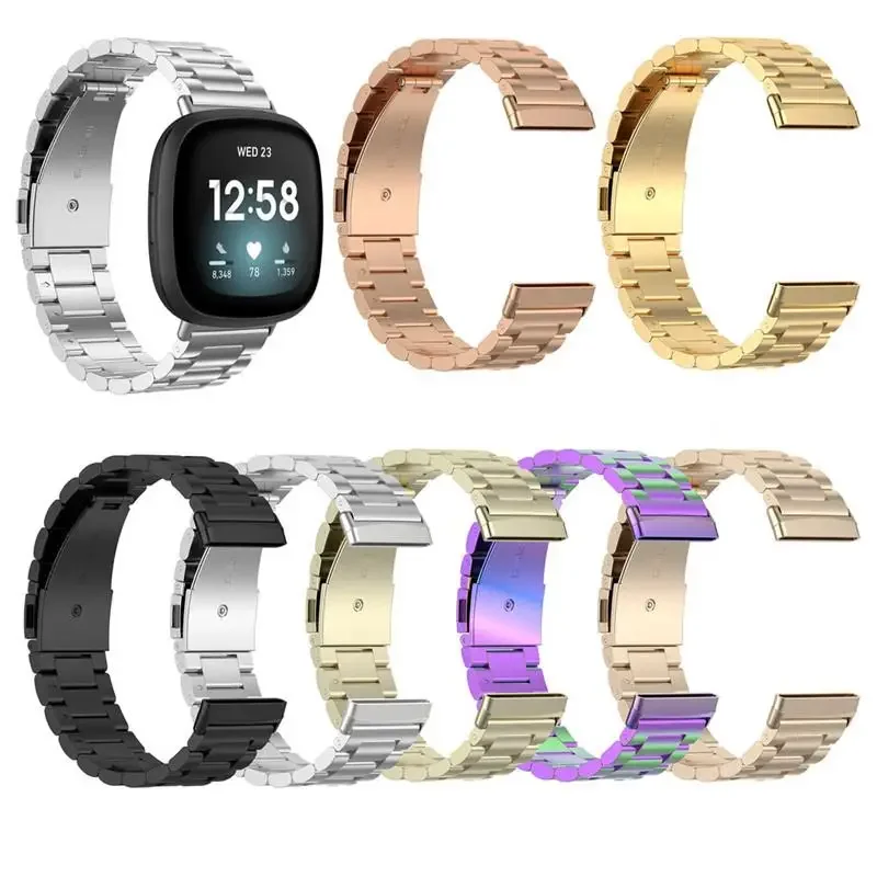 

Stainless Steel Strap For Fitbit Versa 3 4 Watch Metal Wristband Loop For Fitbit Sense 2 Versa 3 4 Replacement Bracelet Band