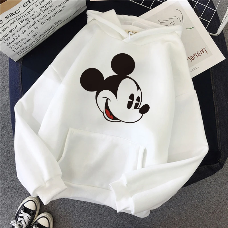 

Sweet Hoodie Disney Minnie Mouse Sweatshirt Clothes Mickey Hoody Top Hoodies Sweatshirts Female Girls Clothing Women