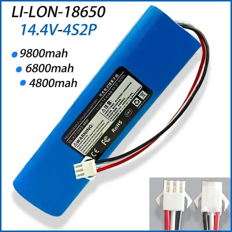 Free Shipping 100% Original Sweeper Battery 4S2P 14.4V 4800/6800/9800mAh Rechargeable Battery Pack Replacement of Accessories
Free Shipping 100% Original Sweeper Battery 4S2P 14.4V 4800/6800/9800mAh Rechargeable Battery Pack Replacement of Accessories