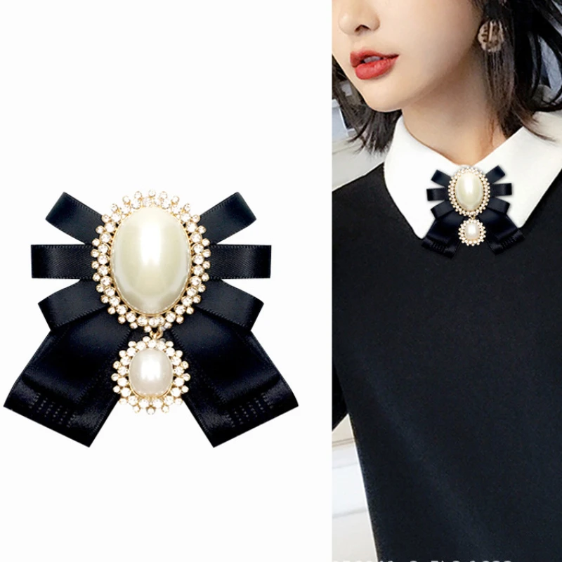 Bow Tie Brooch for Women College's Korean Fashion Pearl Fabric Ribbon Bowtie Pins Women's White Shirt Accessories Collar Flower
Bow Tie Brooch for Women College's Korean Fashion Pearl Fabric Ribbon Bowtie Pins Women's White Shirt Accessories Collar Flower