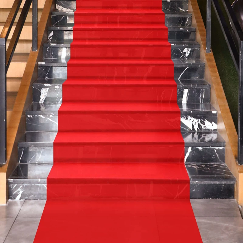Pure Red Carpet Runway Wedding Christmas Thanksgiving Outdoor Party Celebrate Dirt-Resistant Non-Curling Corridor Carpet
Pure Red Carpet Runway Wedding Christmas Thanksgiving Outdoor Party Celebrate Dirt-Resistant Non-Curling Corridor Carpet