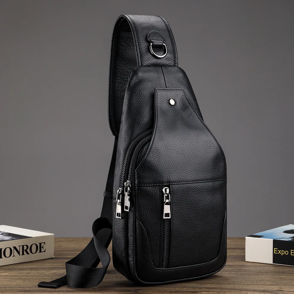 Classical Chest Bag Men Genuine Cowhide Leather Leisure Casual Style Big or Small Sizes for Choice Top Cross Body New
Classical Chest Bag Men Genuine Cowhide Leather Leisure Casual Style Big or Small Sizes for Choice Top Cross Body New