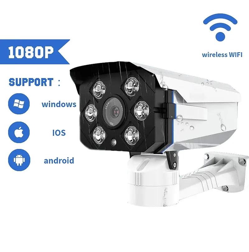 Wifi IP camera, 1080P outdoor waterproof surveillance camera, wireless home security surveillance IP camera, night vision camera
Wifi IP camera, 1080P outdoor waterproof surveillance camera, wireless home security surveillance IP camera, night vision camera