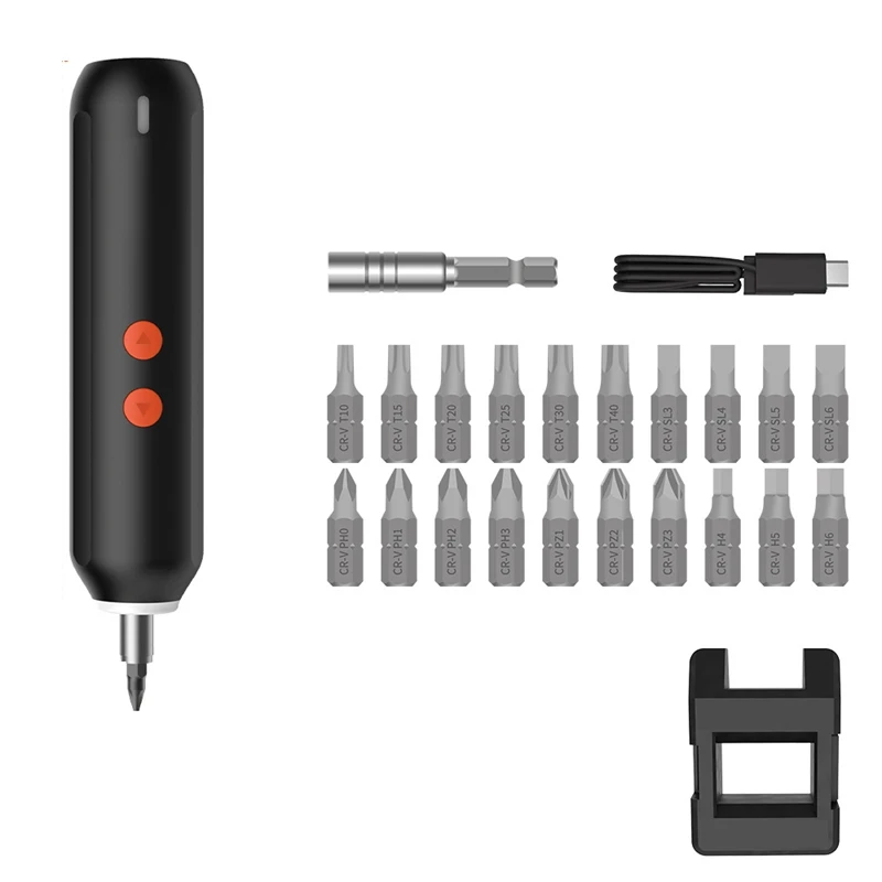 Cordless Electric Screwdriver Kit Rechargeable With LED Lights, 20Pcs Bits, Extension Rod
Cordless Electric Screwdriver Kit Rechargeable With LED Lights, 20Pcs Bits, Extension Rod