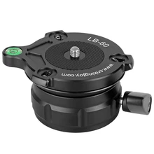 LB-60 Tripod Head Leveling Base Level Horizontal Adjustment Platform Speedy Adjustable For All Tripods With 1/4 Thread
LB-60 Tripod Head Leveling Base Level Horizontal Adjustment Platform Speedy Adjustable For All Tripods With 1/4 Thread
