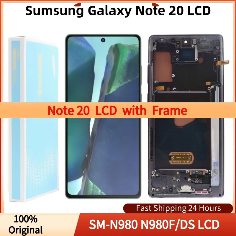 Original 6.8"AMOLED Display For Samsung Galaxy Note20 LCD With Frame SM-N980 N981 LCD Touch Screen Digitizer Assembly With dots
Original 6.8"AMOLED Display For Samsung Galaxy Note20 LCD With Frame SM-N980 N981 LCD Touch Screen Digitizer Assembly With dots