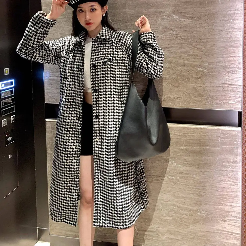 New Fashion Women Coat Long Sleeve Lapel Slim Lattice Patchwork Elegant Chic Leisure Ladies Coat For Autumn Winter 2023
New Fashion Women Coat Long Sleeve Lapel Slim Lattice Patchwork Elegant Chic Leisure Ladies Coat For Autumn Winter 2023